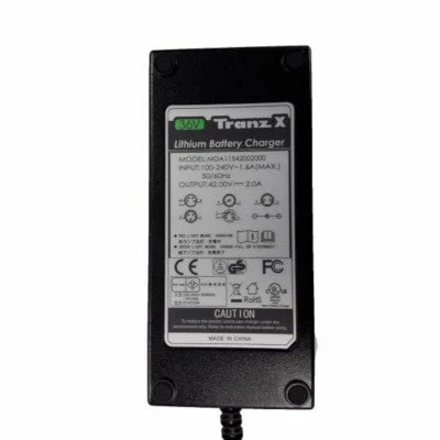 Tranz-X Chargeur Pour Batterie Vélo électrique TranzX 36 V 2A 2 Tranz-X Chargeur Pour Batterie Vélo électrique TranzX 36 V 2A – Image 2