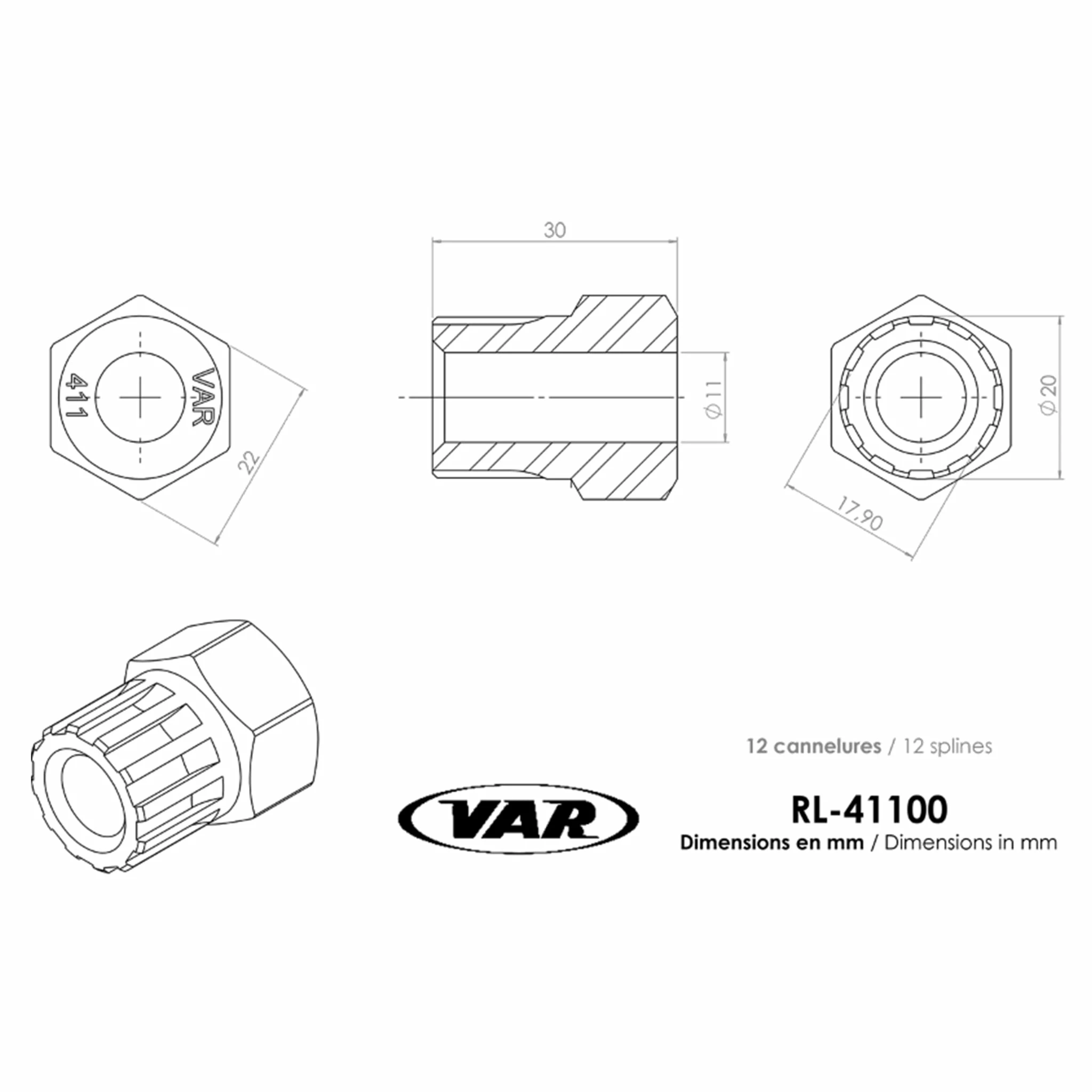 Démonte Roue-libre Falcon / Tiger / Shimano RL-41100 Var 2 Démonte Roue-libre Falcon / Tiger / Shimano RL-41100 Var – Image 2