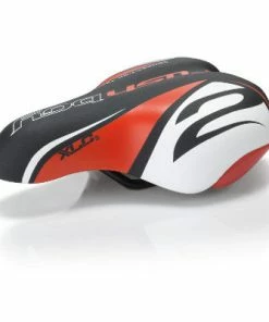 Selle Vélo Grand Confort Enfant Noire Rouge XLC